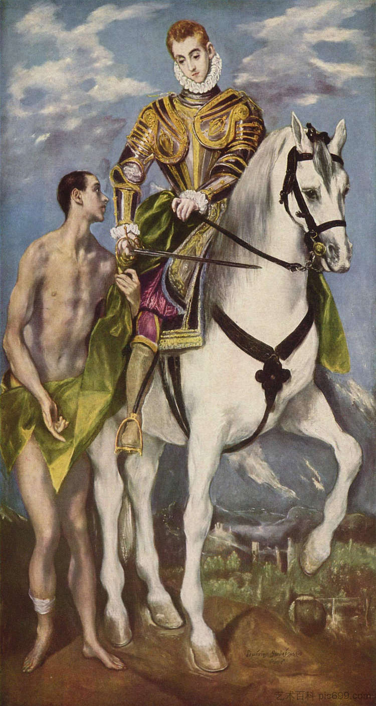 圣马丁和乞丐 St. Martin and the Beggar (c.1598; Spain  )，埃尔·格列柯