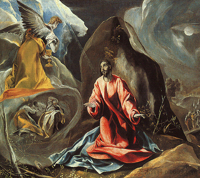 花园里的痛苦 The Agony in the Garden (c.1605; Spain ),埃尔·格列柯