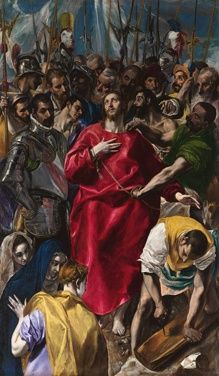 基督的脱衣 The Disrobing of Christ (1577 - 1579; Spain  )，埃尔·格列柯