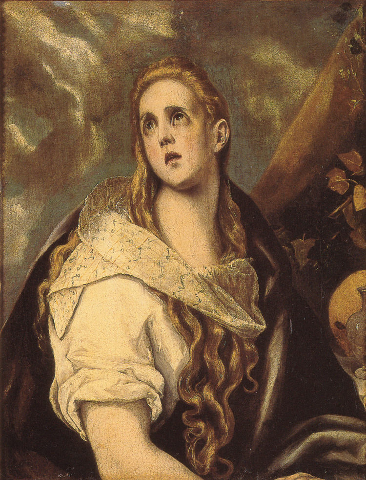 忏悔的抹大拉 The Penitent Magdalene (1578; Spain  )，埃尔·格列柯