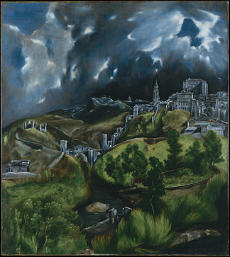托莱多的景色 View of Toledo (c.1599; Spain                     )，埃尔·格列柯