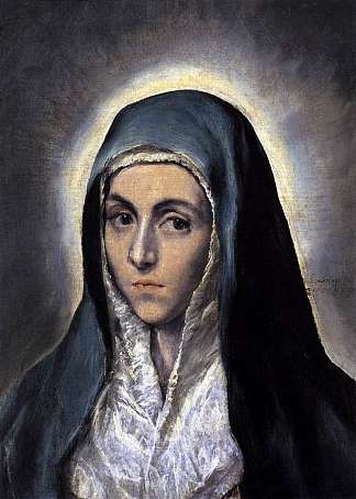 圣母玛利亚 Virgin Mary (c.1585; Spain                     )，埃尔·格列柯