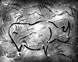 火炬洞图五 Torchlight Cave Drawing V (1985)，伊莱恩·代·科宁