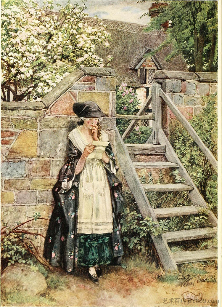 女人阅读 Woman Reading (1919),埃莉诺·福蒂斯丘·布里克代尔