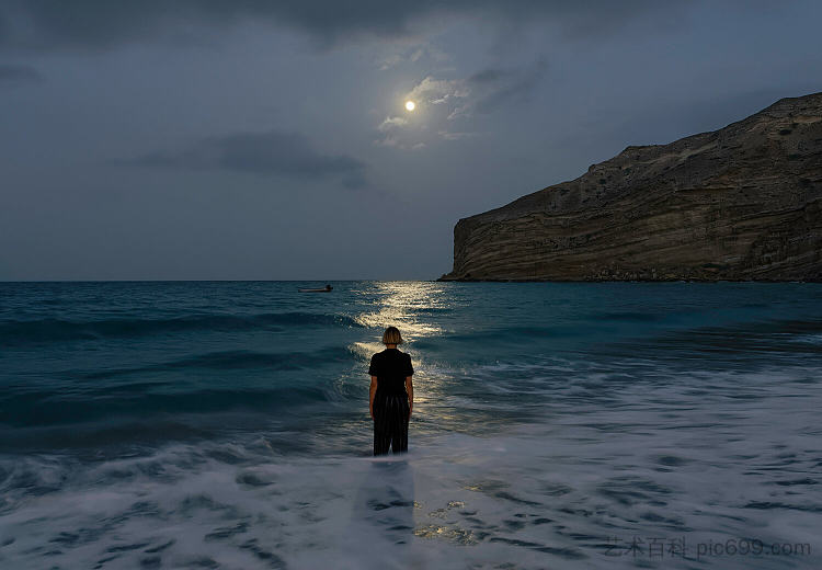 测量海中的水位(满月) Measuring the Water Level in the Sea (Full Moon) (2016),艾琳娜兄弟