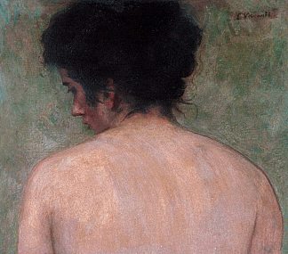 女人的背影 Back of a woman (c.1895)，埃利塞乌维斯康蒂