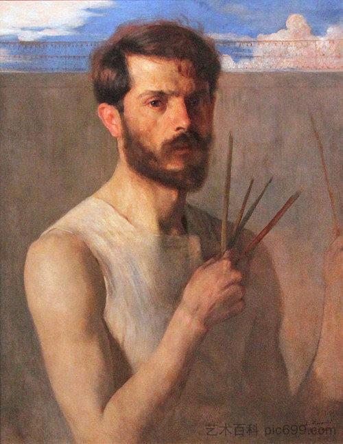 自画像 Self-Portrait (1902)，埃利塞乌维斯康蒂