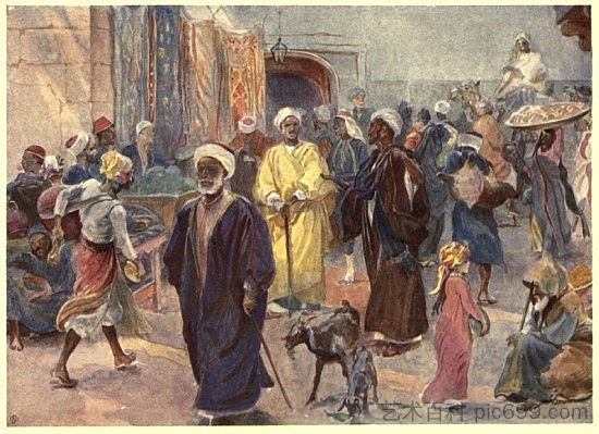 在开罗集市上 In a Cairo Bazaar，伊丽莎白·汤普森