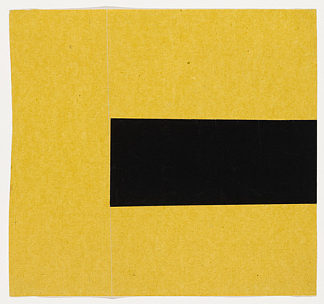 系列中的黑色和黄色 线形颜色 Black and Yellow from the series Line Form Color (1951)，埃斯沃兹·凯利