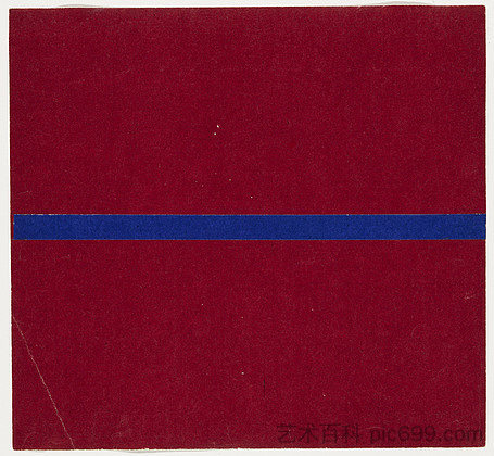 蓝色和红色来自系列线形颜色 Blue and Red from the series Line Form Color (1951)，埃斯沃兹·凯利