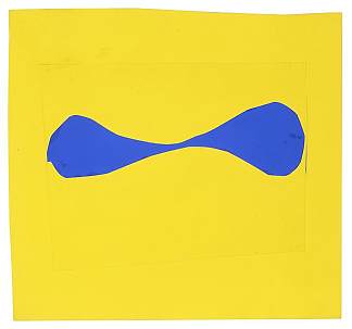 黄色上的蓝色表格 Blue Form on Yellow (1962)，埃斯沃兹·凯利