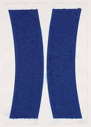 彩色纸图像中的彩色纸图像 V（蓝色曲线） Colored Paper Image V (Blue Curves) from Colored Paper Images (1976)，埃斯沃兹·凯利