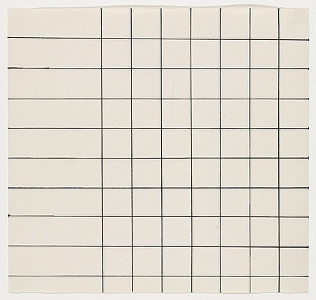 系列中的网格线 线形式颜色 Grid Lines from the series Line Form Color (1951)，埃斯沃兹·凯利