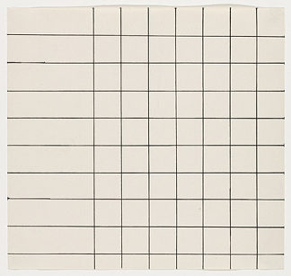 系列中的网格线 线形式颜色 Grid Lines from the series Line Form Color (1951)，埃斯沃兹·凯利