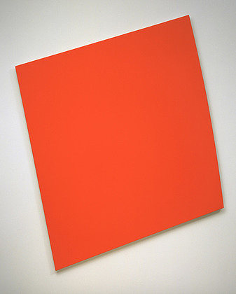 带曲线的红橙色面板 Red-Orange Panel with Curve (1993)，埃斯沃兹·凯利