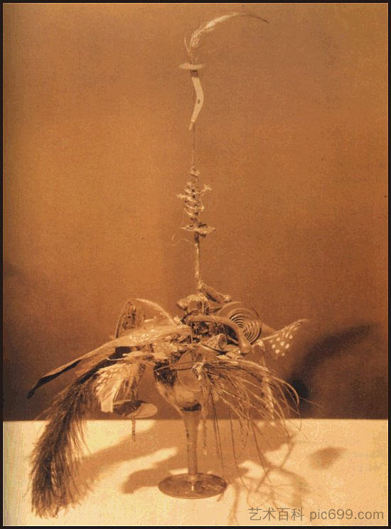 马塞尔·杜尚的肖像 Portrait of Marcel Duchamp (1919)，艾莎·冯·费莱塔格·萝玲霍芙