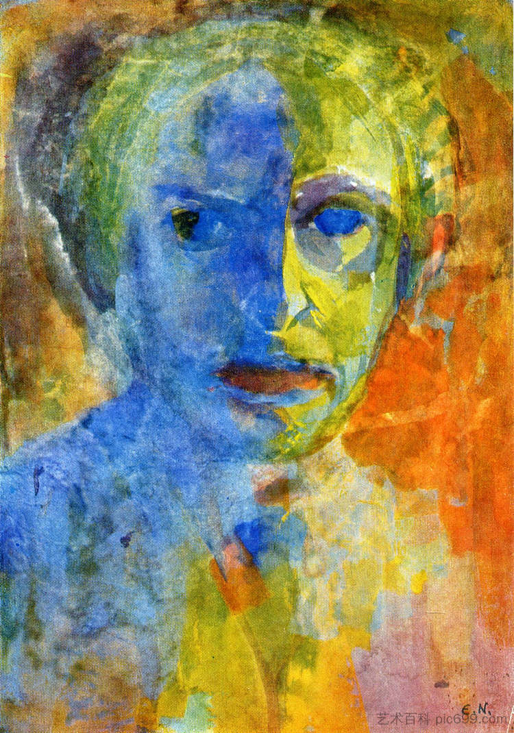 自画像 Self-portrait (1912)，埃米尔·诺尔迪