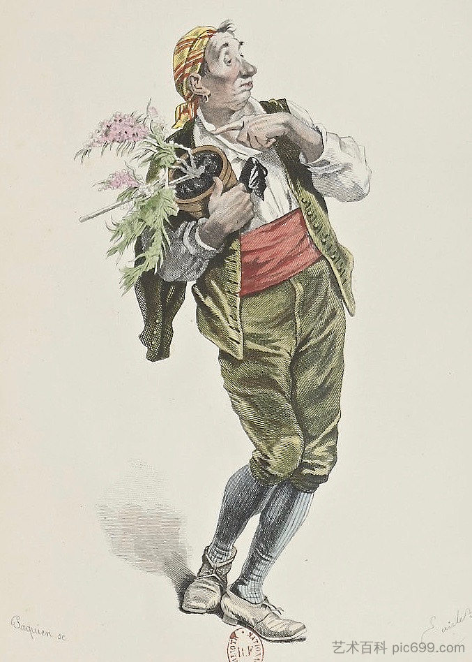 安东尼奥，出自《费加罗的婚礼》 Antonio, from ''The marriage of Figaro'' (1876)，埃米尔·贝亚德