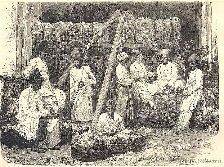 棉花市场 The cotton market (1869)，埃米尔·贝亚德