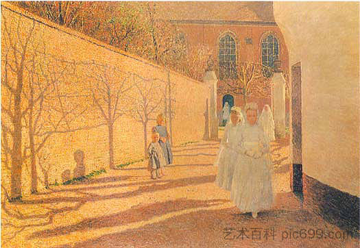 第一次圣餐 First Communion (1893)，埃米尔·克劳斯