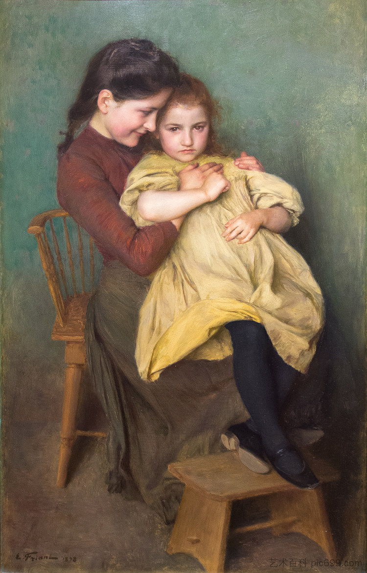 孩子的悲伤 The child's sorrow (1898)，埃米尔·弗里安特