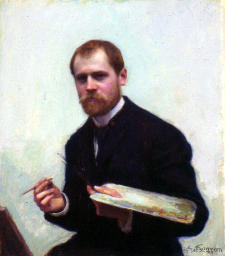 自画像 Self-Portrait (1893)，埃米尔·弗里安特