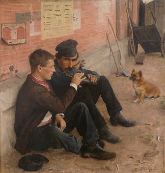 饮酒。周一工作 Drinkers. Monday work (1884)，埃米尔·弗里安特