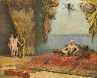 向苏丹介绍奥达利斯克 Presentation of the odalisques to the sultan (1881)，埃米尔·弗里安特