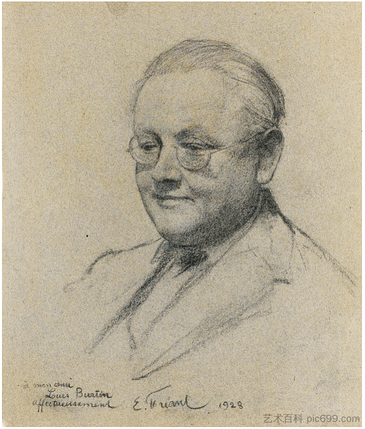 让-路易·伯廷的肖像 Portrait of Jean-Louis Burtin (1928)，埃米尔·弗里安特