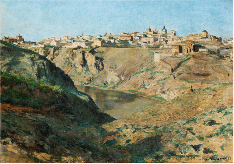 托莱多的景色 View of Toledo (1891)，埃米尔·弗里安特