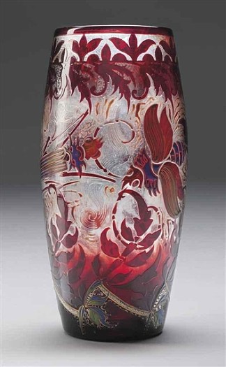 蝉花瓶 Cigales Vase (1890)，艾米里·加利