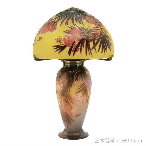 芙蓉灯 Hibiscus Lamp (1900)，艾米里·加利