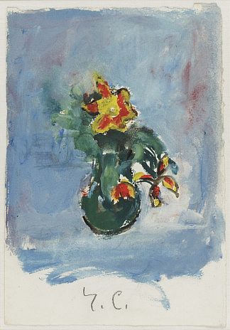 花瓶里的花 Flowers in a Vase (c.1914)，艾蜜莉·查米