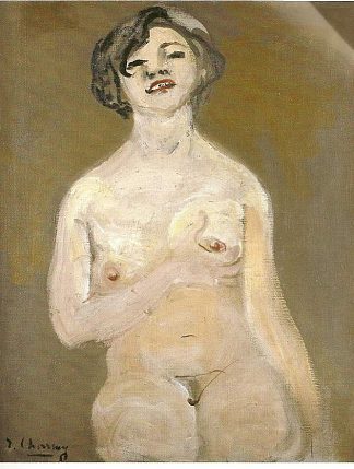 裸体抱着她的乳房 Nude Holding Her Breast (c.1920)，艾蜜莉·查米