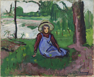 坐姿，科西嘉岛 Seated Figure, Corsica (c.1907)，艾蜜莉·查米