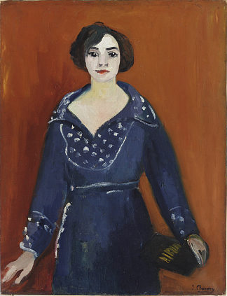 带相册的自画像 Self Portrait with Album (1912)，艾蜜莉·查米