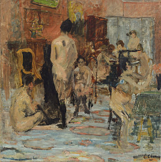 更衣室 The Dressing Room (c.1902)，艾蜜莉·查米