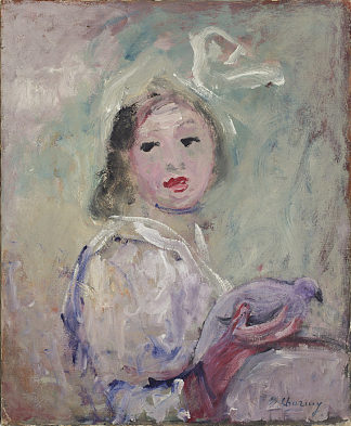 女人与鸟 Woman with Bird (c.1920)，艾蜜莉·查米