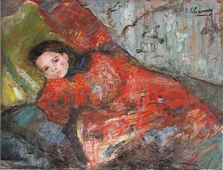 年轻女孩斜倚 Young Girl Reclining (1897)，艾蜜莉·查米