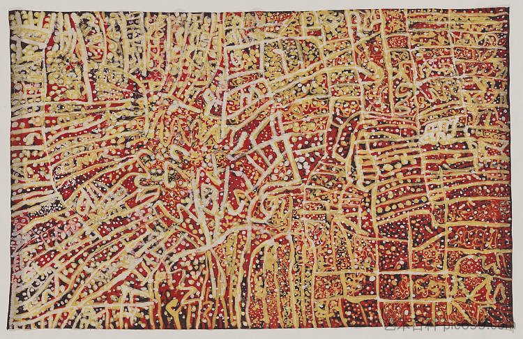 无题（蜡染） Untitled (Batik) (1981)，Emily Kame Kngwarreye