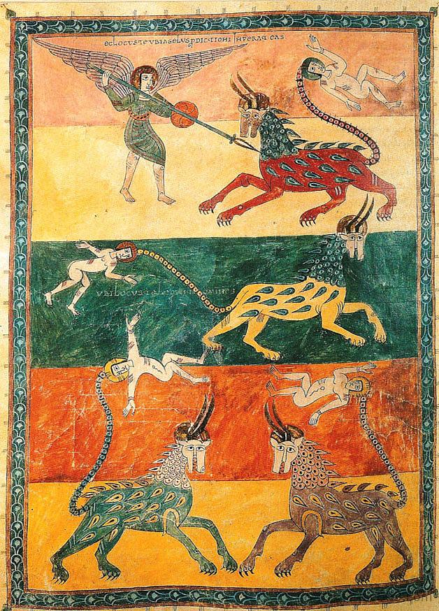 深渊天使和地狱蝗虫 The angel of the abyss and the infernal locusts (c.975),恩德