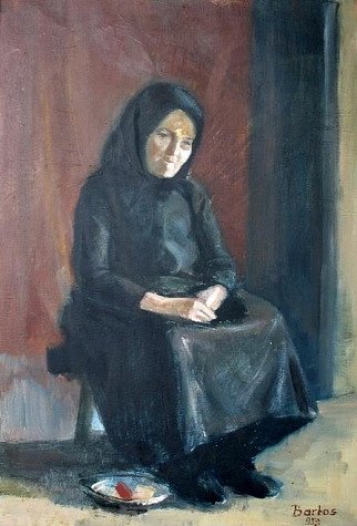 匈牙利老年农妇 Aged Hungarian peasant woman (1958)，恩德尔巴托斯