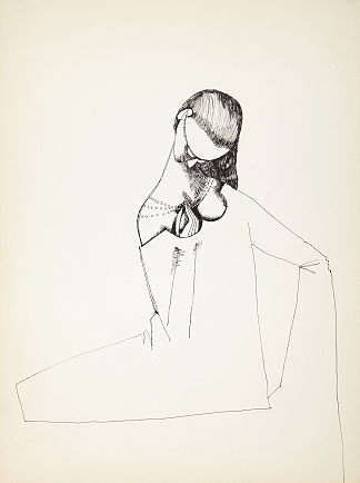 戴珍珠项链的女人 Femme au collier de perles (c.1970; Paris,France                     )，安德烈·鲁斯特