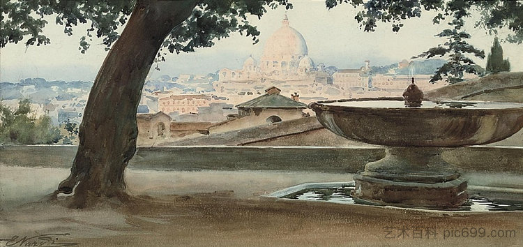 平西奥的罗马 Rome from the Pincio，恩里科·纳尔迪