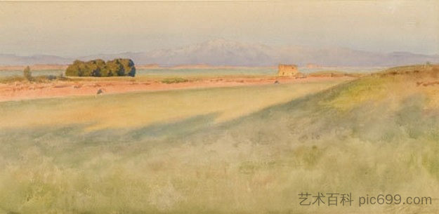 罗马坎帕尼亚的景色 View of the Roman Campagna，恩里科·纳尔迪