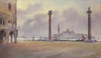 威尼斯、圣马可广场和圣乔治岛 Venice, St. Mark’s Square and the Island of San Giorgio，恩里科·纳尔迪