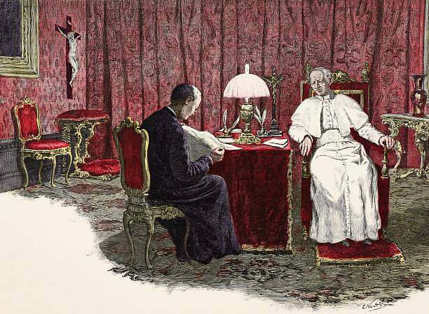 卡梅伦戈向教皇朗读报纸 The Camerlengo reading the newspapers to the Pope (1891 - 1892)，恩里科·纳尔迪