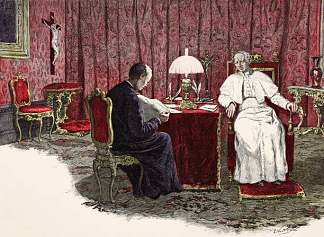 卡梅伦戈向教皇朗读报纸 The Camerlengo reading the newspapers to the Pope (1891 – 1892)，恩里科·纳尔迪