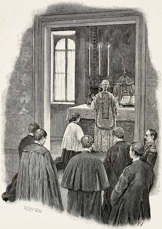 教宗利奥十三世庆祝弥撒 Pope Leo XIII celebrating mass (1891 – 1892)，恩里科·纳尔迪