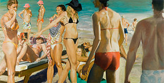 海滩场景与粉红色的帽子 Beach Scene with Pink Hat (2006)，埃里克·菲舍尔